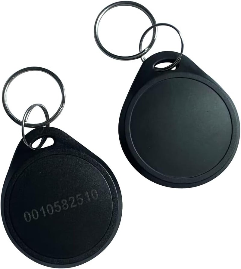 Dual Frequency RFID Key Fob 125Khz EM4100 and 13.56Mhz 1K Chip (Pack of 10) (Black)